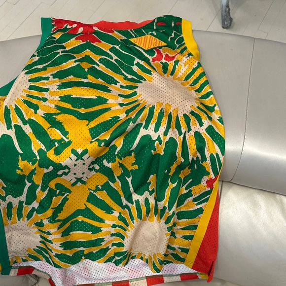 nike jordan Other - Nike Men's Multicolor Graphic Basketball Jersey - Green/Yellow/Red/White